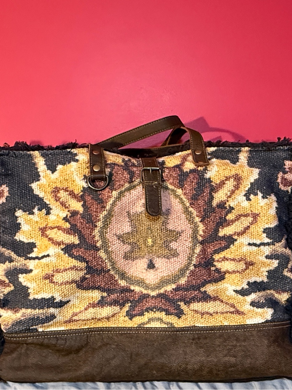 Myra Bag Black Fern Weekender Tote Bag